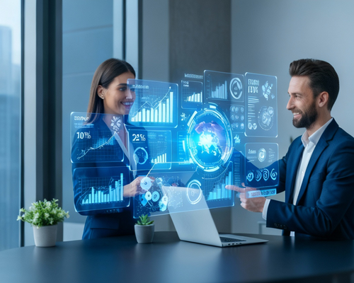 Equipo colaborando en estrategia de crecimiento